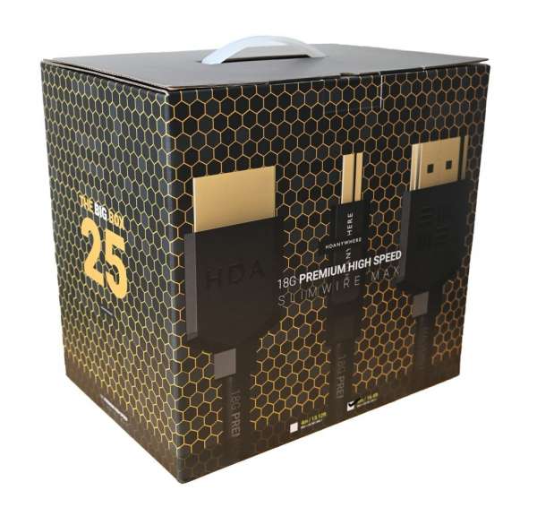 HDANYWHERE 18G 4K SlimWire MAX 5m High Speed Premium™ HDMI Kabel Big Box (x25 Kabel)