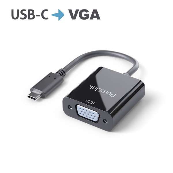 USB-C auf VGA Adapter - 1200p - iSerie - schwarz - 0,10m