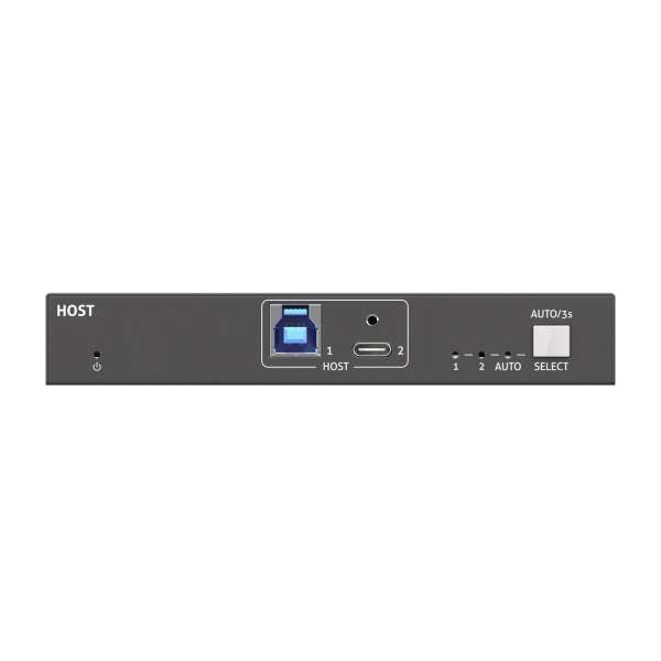 PureTools - 2x1 USB3 Cat Extender Switch (Host-Side) - USB 3.2 Gen1 Data Extender Switch inkl. Dual Device Ports & PD