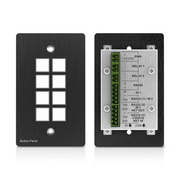 PureTools - Kontroll Panel, 8 programmierbare Buttons, schwarze Frontblende