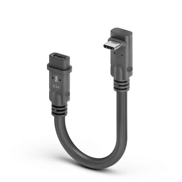 USB-C auf 90° USB-C Portsaver (oben/unten) USB4 Gen2x2 20Gbps - PureInstall 0.10m