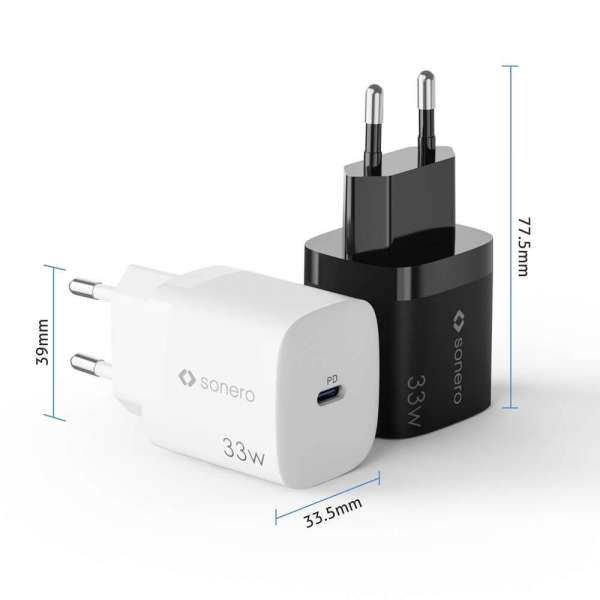 sonero USB-C GaN Ladegerät - 1 Port - 33W PD - weiß