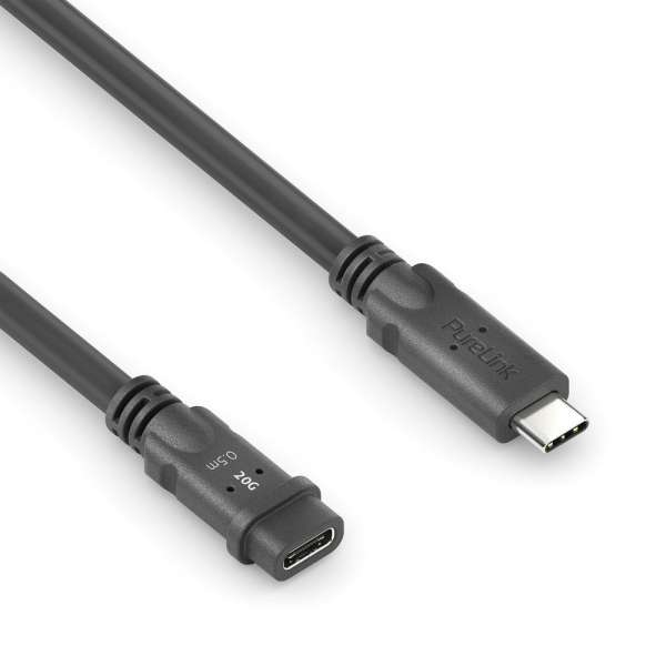 USB-C auf USB-C Verlängerungskabel USB4 Gen2x2 20Gbps - PureInstall 0.50m