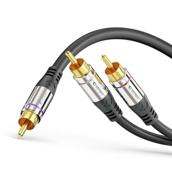sonero Cinch auf 2x Cinch Subwoofer Kabel 10,0m