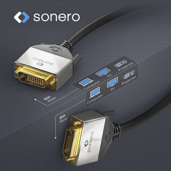 sonero DVI Dual-Link Kabel 7,5m