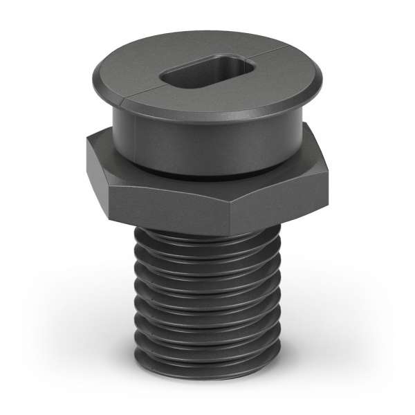 PureInstall – USB-C-Tischhalterung – Mattschwarz – PI6300 USB-C-Tischhalterung (Buchsenseite) – Lochdurchmesser 25 mm