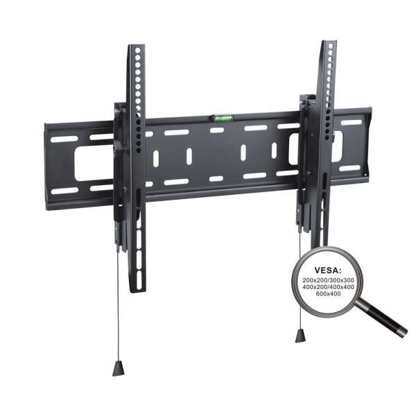 PureMounts® TV Halterung mit verstellbaren Armen gegen Diebstahl - VESA 600x400, schwarz