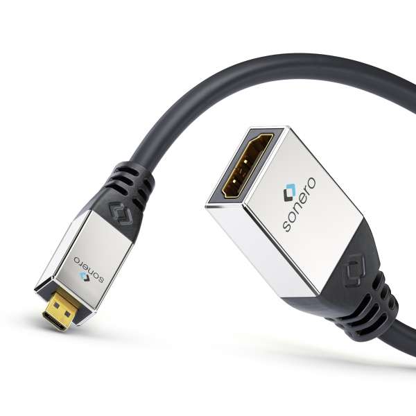 sonero Micro HDMI auf HDMI Adapter Kabel 0,25m