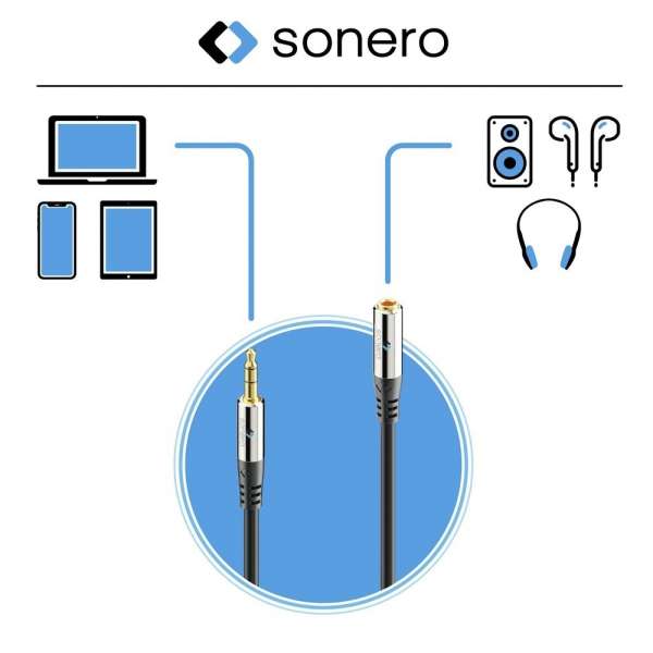 sonero 3,5mm Audio Verlängerung 1,0m