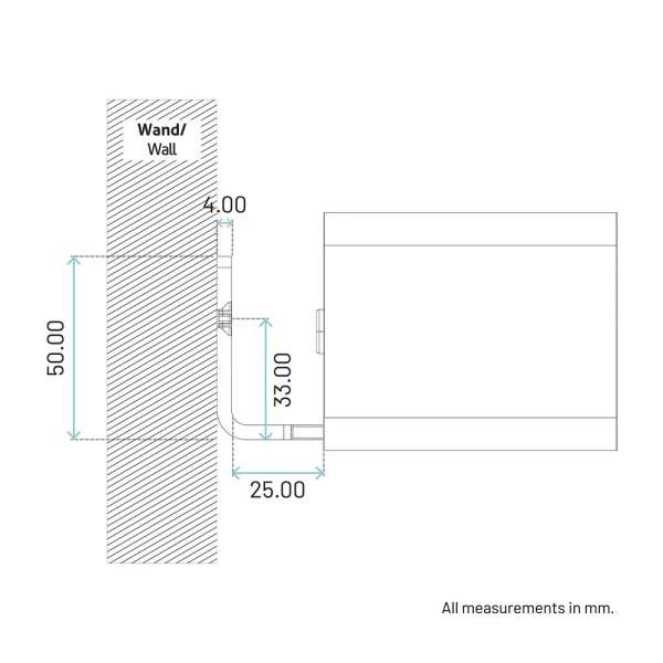 mediahub2 - Wandhalterung (weiß) - Für die Montage des mediahub2 an einer Wand oder einer anderen ebenen Fläche.