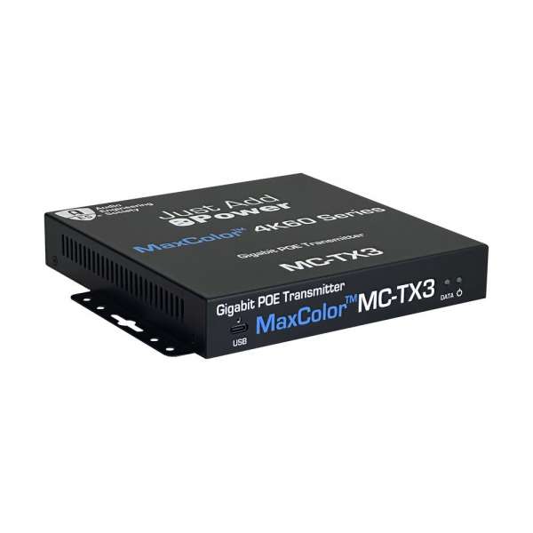 JustAddPower - MaxColor™ 4K60 4:4:4 Encoder (Transmitter), 36-Bit in & out mit AES67, USB-C & HDMI out