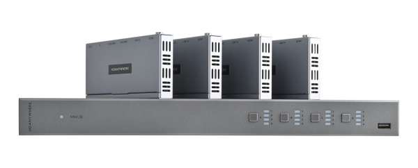 HDANYWHERE MHUB (4x4) 100A: 18 Gbps 4K HDMI/HDBaseT + HDMI Matrix System