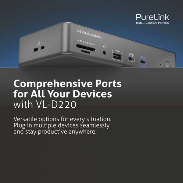 Vuelogic - USB-C Docking Station - Dreifach-Display USB 3.2 Gen2 MST - 8K-Unterstützung