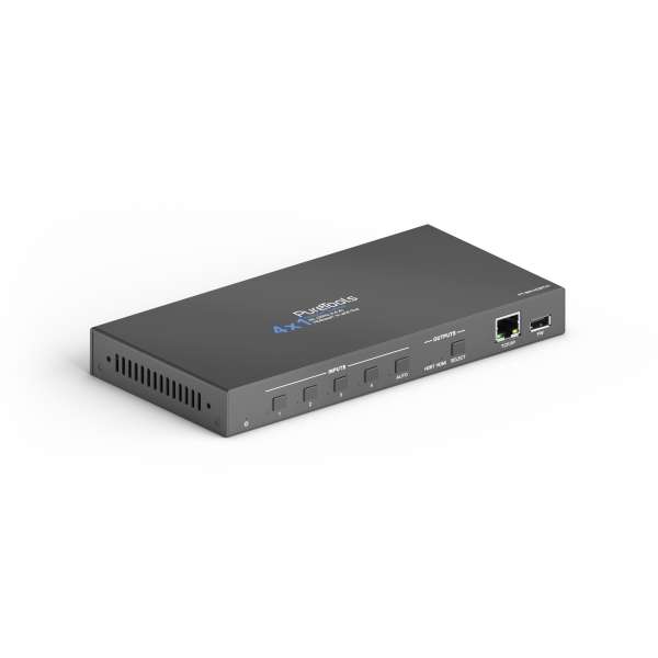 PureTools - HDBaseT Switcher 4x1 mit HDMI Ausgang, 4K (60Hz 4:2:0)