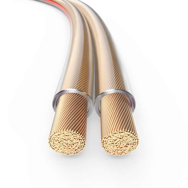 PureLink Lautsprecherkabel OFC 2x2,50mm² (0,20mm), 25,0m, transparent