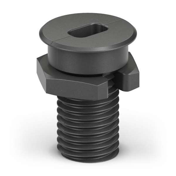 PureInstall – USB-C-Tischhalterung – Mattschwarz – PI6300 USB-C-Tischhalterung (Buchsenseite) – Lochdurchmesser 25 mm