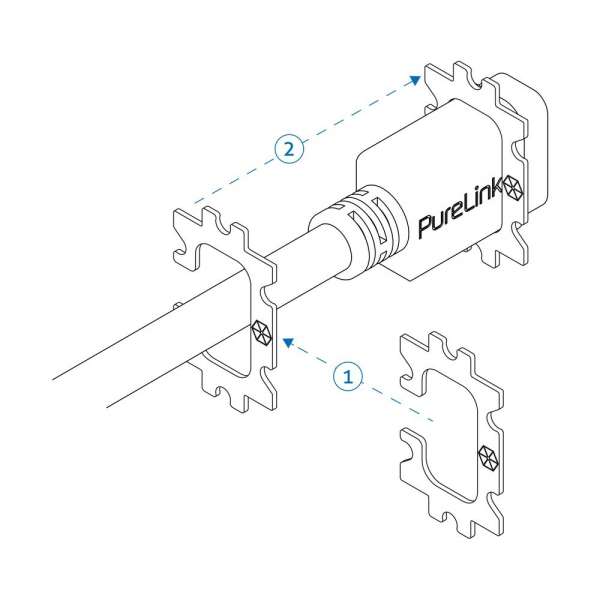 mediahub2 - ICS kompatibles passives USB-C F/M Verbindungskabel - USB 3.2 Gen2x2 20Gbps, 100W - 0,80m