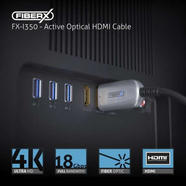FiberX Serie - HDMI 4K Glasfaser Extender Kabel - 5m