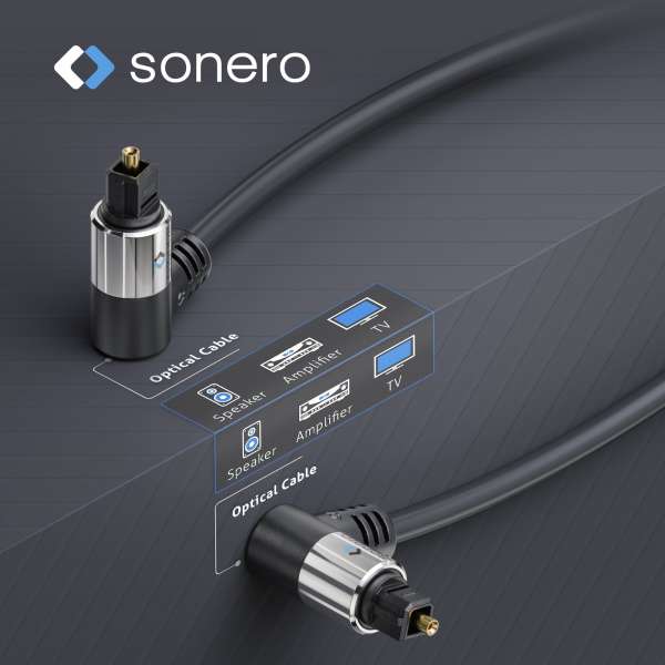 sonero Optisches Audio Kabel 2x90° 3,0m