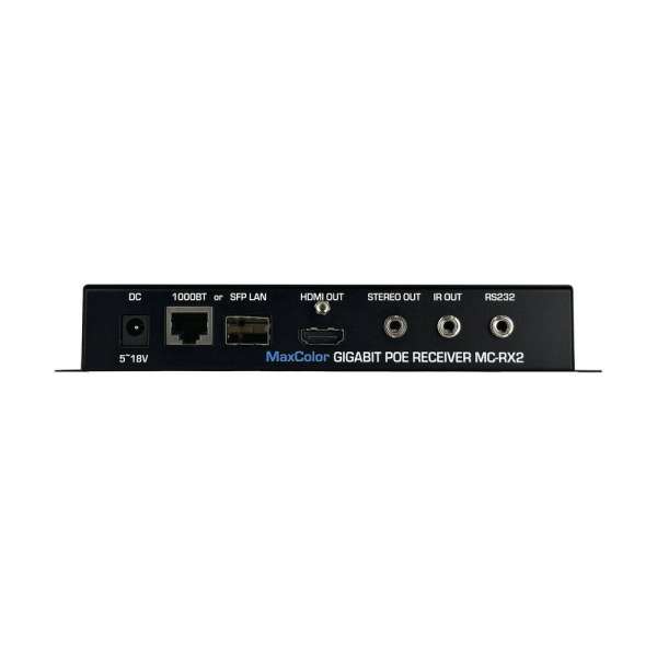 JustAddPower - MaxColor™ 4K60 4:4:4 Decoder (Receiver), 36-Bit, mit SFP, USB-C & ARC
