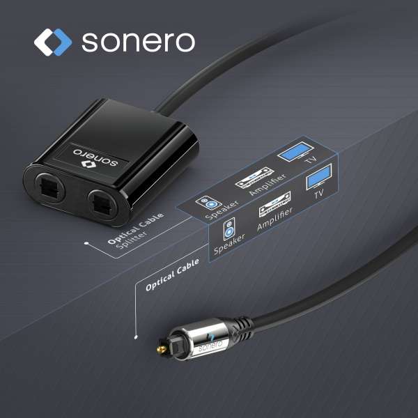 sonero Optischer Audio Splitter 1x2 0,15m