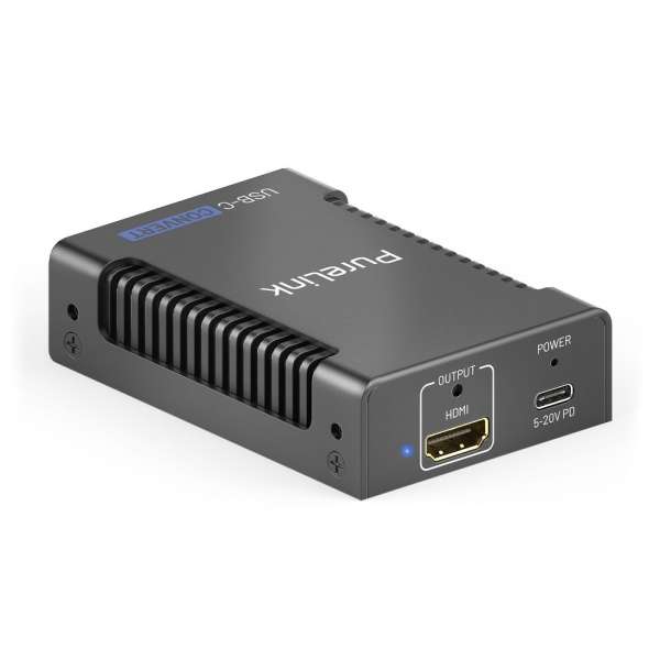 PureTools – USB-C-zu-HDMI-Konverter mit PD – 4K USB-C-zu-HDMI 2.0-Konverter mit 100 W Power Delivery