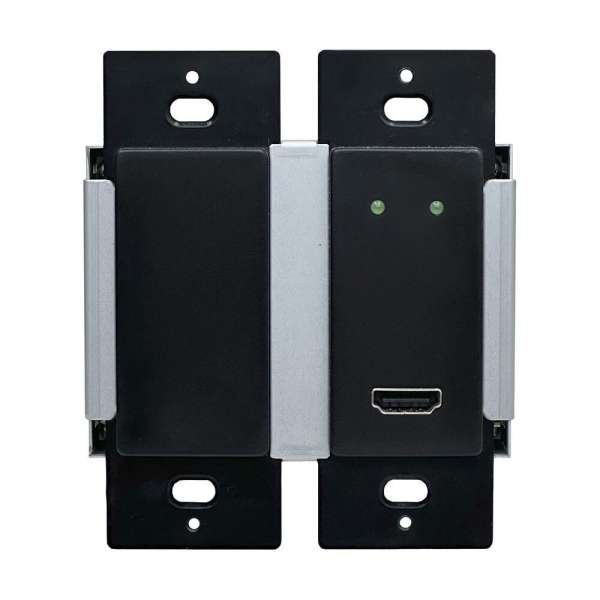 JustAddPower - MaxColor™ 2-Gang 4K60 4:4:4 36-Bit Wallplate Encoder (Transmitter) - Schwarz