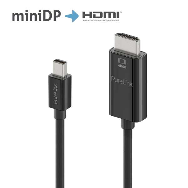 Mini DisplayPort auf HDMI Kabel - 4K60 - iSerie - schwarz - 2,00m