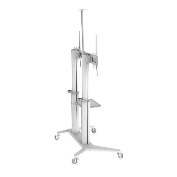 PureMounts® Premium TV Cart - Single Display bis 120", weiß