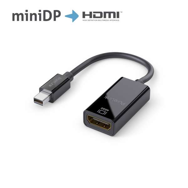 Mini DisplayPort auf HDMI Adapter - 4K60 - iSerie - schwarz - 0,10m