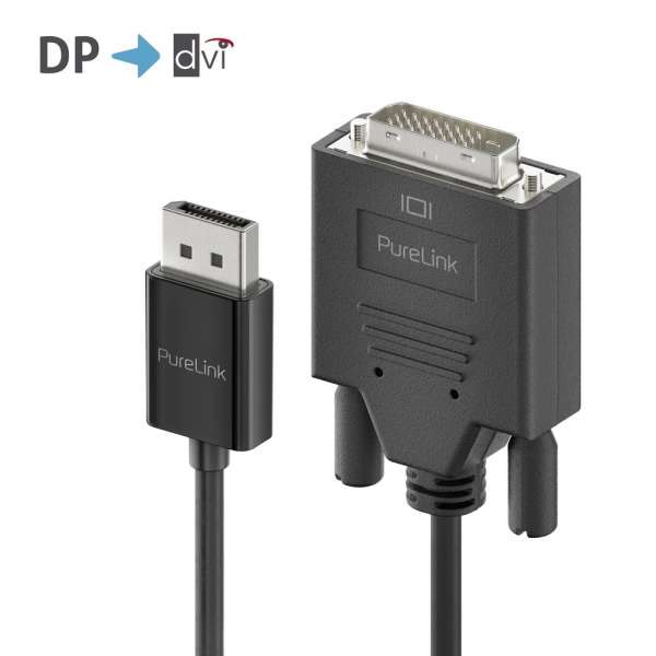 DisplayPort auf DVI Kabel - 1920x1200 - WUXGA - iSerie - schwarz - 2,00m DisplayPort auf DVI Kabel - 1920x1200 - WUXGA - iSerie - schwarz - 2,00m