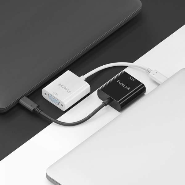 USB-C auf VGA Adapter - 1200p - iSerie - schwarz - 0,10m
