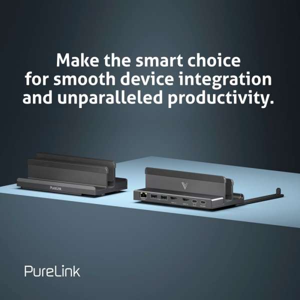 Vuelogic - USB-C Docking Stand - Multifunktionale Docking Station mit Laptop-Stand - 8K Unterstützung