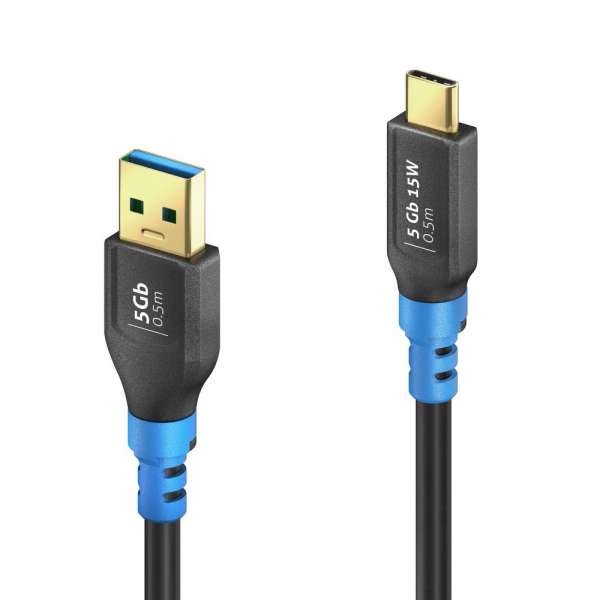FlexInstall USB-C auf USB-A Kabel USB 3.2 Gen1x1 5Gbps 0.50m