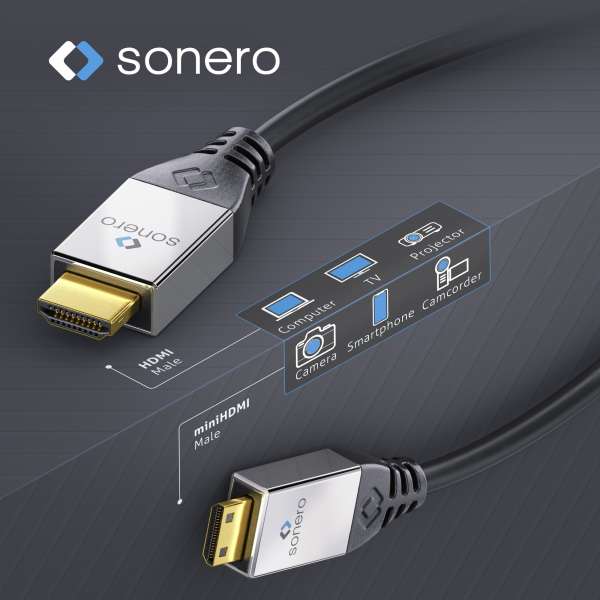sonero HDMI auf Mini HDMI Kabel 1,0m
