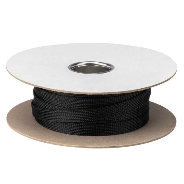 Kabelschlauch Polyester 50m Schwarz