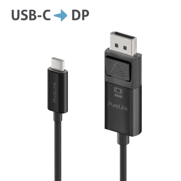 USB-C auf DisplayPort Kabel - 4K60 - iSerie - schwarz - 2,00m