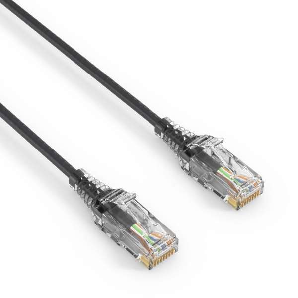CAT 6 Patchkabel. SLIM - UTP - LSOH - schwarz - 0,50m