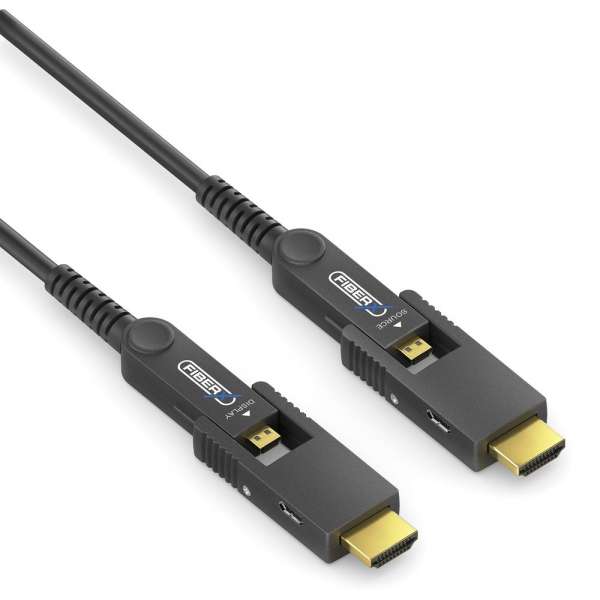 FiberX Serie - Micro HDMI/HDMI 4K Glasfaser Verlängerung - 15m