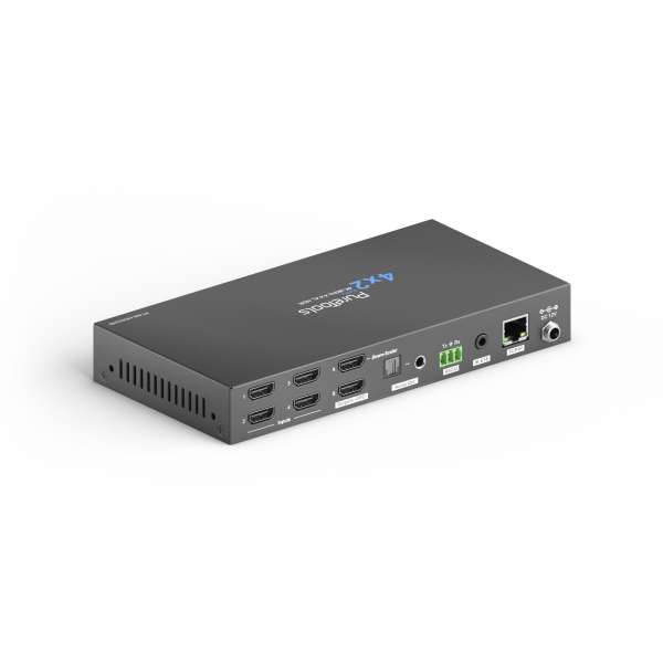 PureTools - 4x2 HDMI Matrix, 4K, HDR Digital und Analog Audio, ARC und RS232
