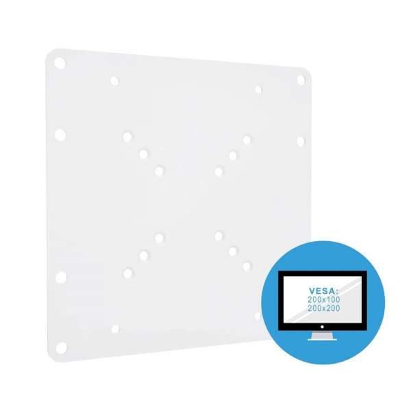 PureMounts® Universeller VESA Adapter 50x50 bis 200x200 weiß
