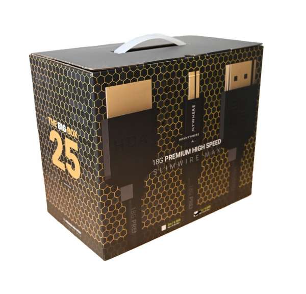 HDANYWHERE 18G 4K SlimWire MAX 3m High Speed Premium™ HDMI Kabel Big Box (x25 Kabel)