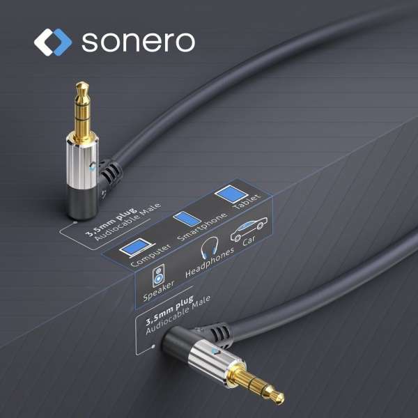 sonero 3,5mm Audio Kabel 2x90° 3,0m