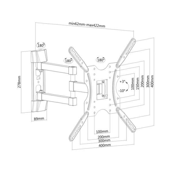 PureMounts® TV Halterung - Swivel - Vesa 400