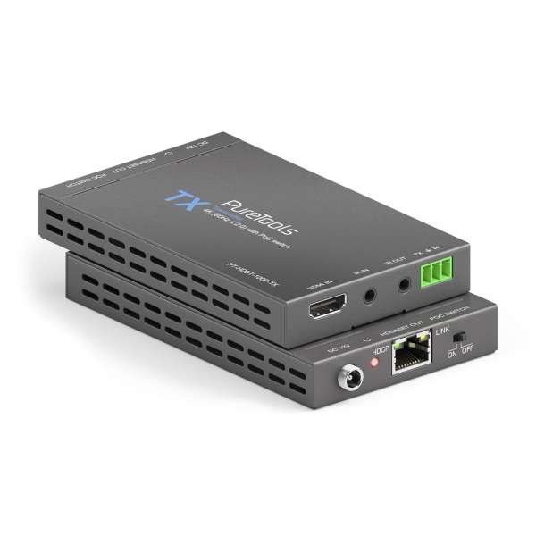 PureTools - Projektor kompatibler HDBaseT-Sender, 4K (60Hz 4:2:0) mit PoC switch