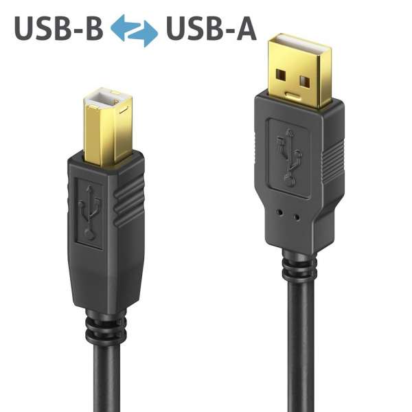 USB 2.0 Aktiv Kabel - schwarz - 10,0m