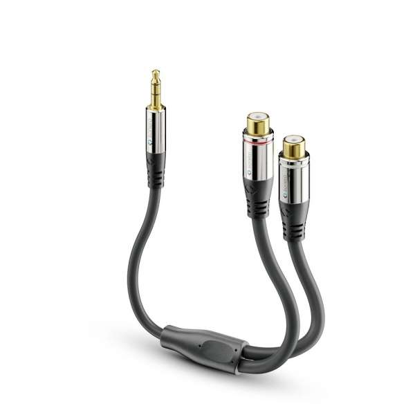 sonero 3,5mm auf 2x Cinch Audio Adapter Kabel 0,25m