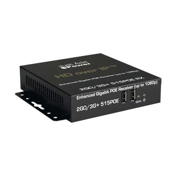 JustAddPower - Omega Serie 1080p Decoder (Receiver) mit USB- und Stereo-Audioausgang