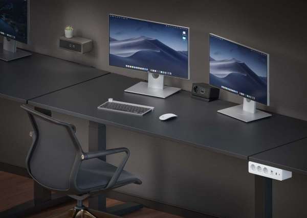 mediahub2 - Untertischhalterung (schwarz) - Für die bündige Montage des mediahub2 unter einem Tisch oder Regal etc.