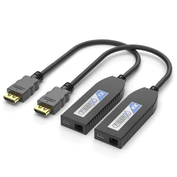 FiberX Serie - HDMI 4K Glasfaser Portsaver Extender mit SLS